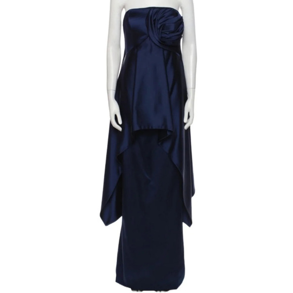 John Paul Ataker Dresses & Skirts - John Paul Ataker Midnight Blue Structured Strapless Gown NWT